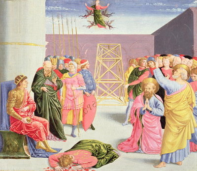 St. Peter and Simon Magus, 15th century (tempura on wood) by Benozzo di Lese di Sandro Gozzoli - print