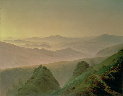 Fine Art Print of Morning in the Mountains by Caspar David Friedrich
