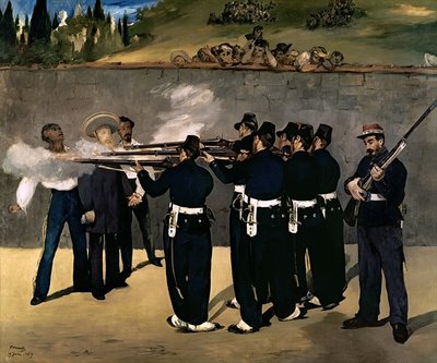 The Execution of the Emperor Maximilian, 1867-8 (oil on canvas) by Edouard Manet - print