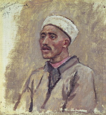 Fine Art Print of A Siberian Tartar, sketch for 'Yermak Conquers Siberia', 1894 by Vasilij Ivanovic Surikov