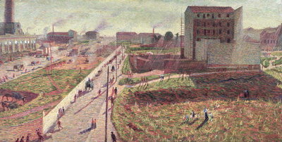 Fine Art Print of Workshops at Porta Romana, 1909 by Umberto Boccioni