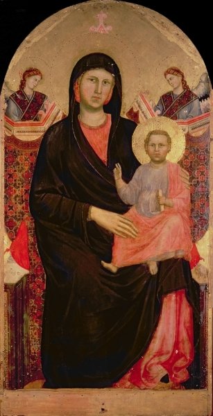 Fine Art Print of Madonna and Child Enthroned by Giotto di Bondone