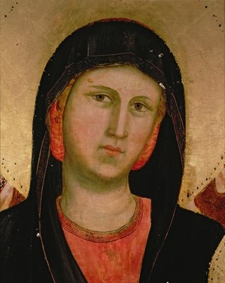 Fine Art Print of Madonna, from Madonna and Child Enthroned by Giotto di Bondone