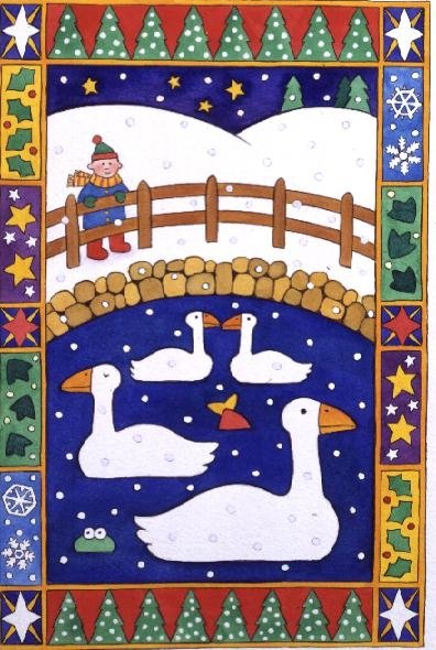 Ducks in the Snow by Cathy Baxter - print