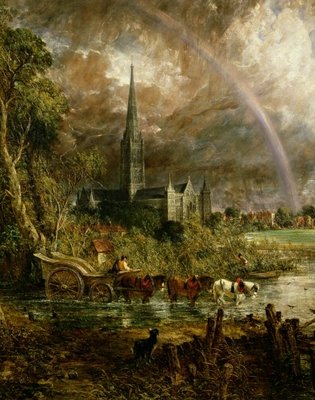 Fine Art Print of Salisbury Cathedral From the Meadows, 1831 by John Constable