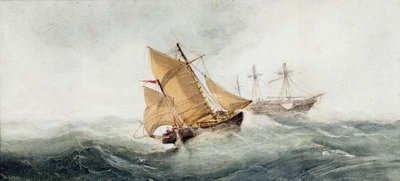 Fine Art Print of Approaching the Wreck, 1837 by William Clarkson Stanfield