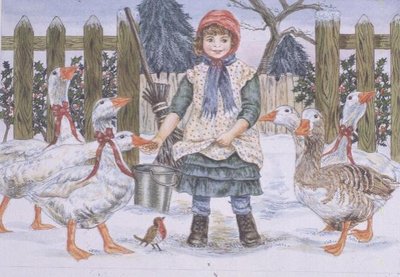 Goose Girl (w/c) by Catherine Bradbury - print