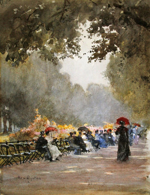 Fine Art Print of The Row in the morning, 1892 by Rose Maynard Barton