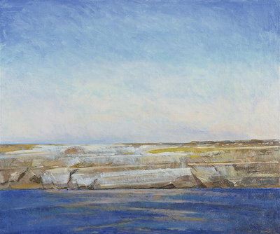 Coastline, Gozo (oil on canvas) by Christopher Glanville - print