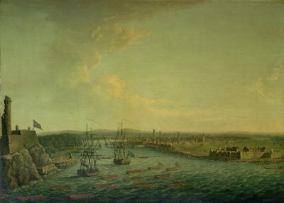 Fine Art Print of The Siege of Havana in 1762, 1767 by Dominic Serres