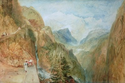 Fine Art Print of Mont Blanc from Fort Rock in Val D'Aosta, c.1810 by Joseph Mallord William Turner