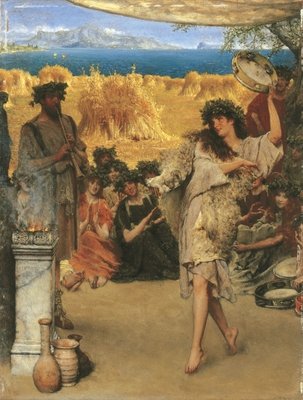Fine Art Print of A Harvest Festival, 1880 by Sir Lawrence Alma-Tadema