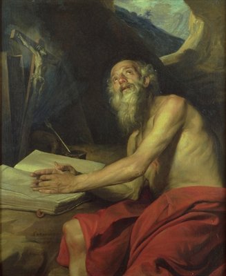 Fine Art Print of The Vision of St. Jerome by Juan Martin Cabezalero