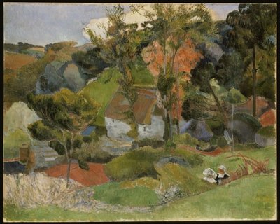 Fine Art Print of Landscape at Pont Aven, 1888 by Paul Gauguin