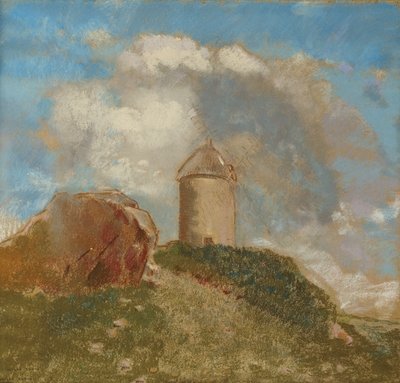 Fine Art Print of The Windmill, c.1880 by Odilon Redon