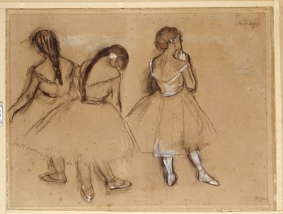 Fine Art Print of Three Dancers by Edgar Degas