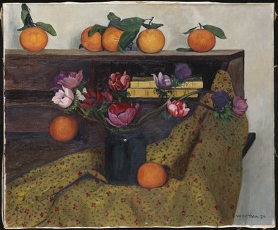 Fine Art Print of Anemones and Oranges, 1924 by Felix Edouard Vallotton