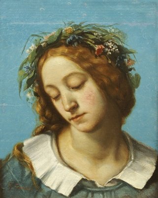 Fine Art Print of Ophelia, 1842 by Gustave Courbet