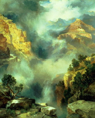 Fine Art Print of Mist in the Canyon, 1914 by Thomas Moran