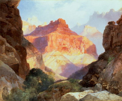Fine Art Print of Under the Red Wall, Grand Canyon of Arizona, 1917 by Thomas Moran