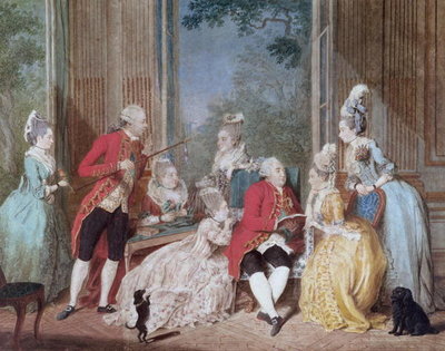 Fine Art Print of The Salon of Philippe Egalite by Carmontelle