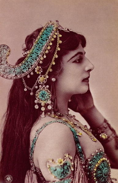 Fine Art Print of Postcard of Mata Hari by Anonymous
