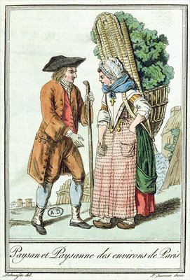 Fine Art Print of Peasants from the Paris Region, from 'Encylopedie des Voyages' by Jules Grasset de Saint-Sauveur by L.F. Labrousse