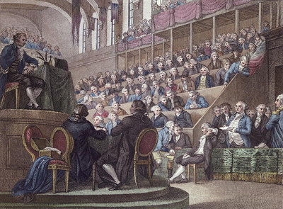 Fine Art Print of The Trial of Louis XVI by Miller
