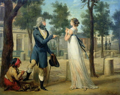 Fine Art Print of Incroyable et Merveilleuse in Paris, 1797 by Louis Leopold Boilly