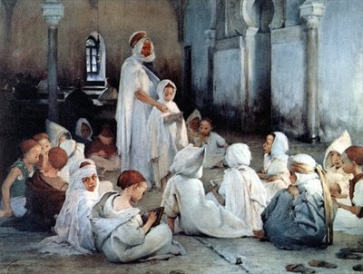 Fine Art Print of An Arab School in Tlemcen by Henri Jules Jean Geoffroy