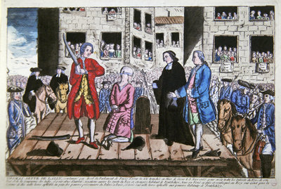 Fine Art Print of Execution of Thomas Arthur Comte de Lally on 8 May, 1766 in Paris by French School