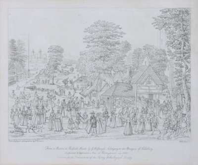 Fine Art Print of Fete at Horseydown in c.1590 by Joris Hoefnagel