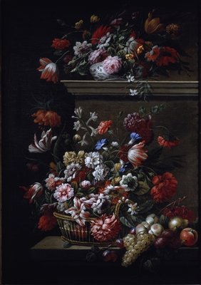 Still life of flowers by J-B Monnoyer - print