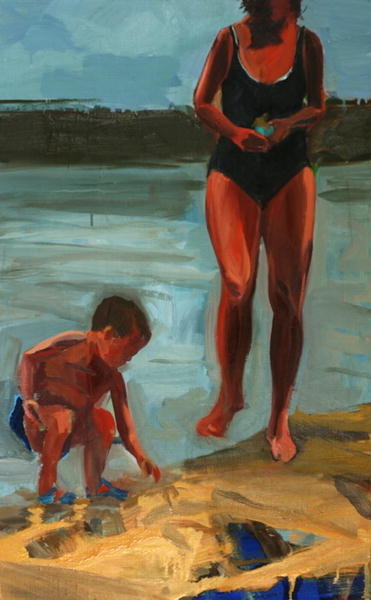 On the shore, Walden pond, 2003 (oil on canvas) by Daniel Clarke - print