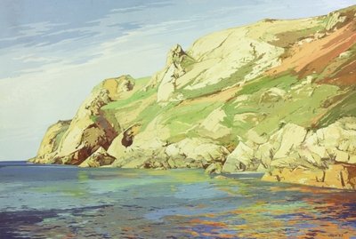 Beyond L'Etacq, 1993 (gouache on paper) by Derek Crow - print