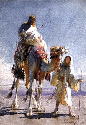 Fine Art Print of The Shaik and his Guide, 1874 by Carl Haag