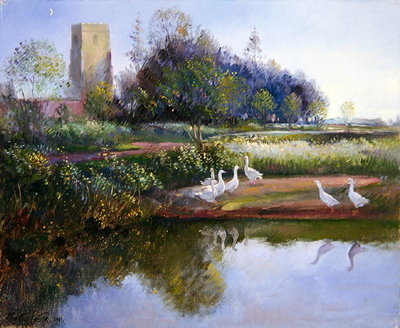 Geese at Sundown, 1991 by Timothy Easton - print