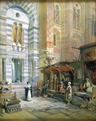 Fine Art Print of The Maristan or Mosque-Hospital of Kalaun, Cairo, 1882 by William 'Crimea' Simpson