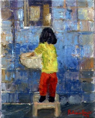 Fine Art Print of Nicola Washing, 1997 by Patricia Espir