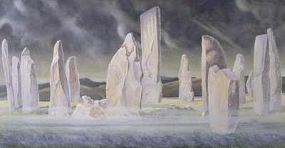 Fine Art Print of The Callanish Legend, Isle of Lewis, 1991 by Evangeline Dickson