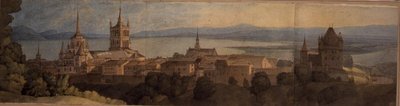 Fine Art Print of No.1483 View of Lausanne, 1781 by Francis Towne