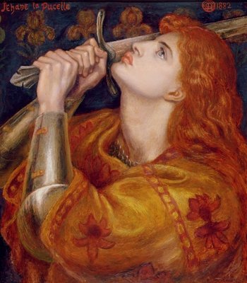 Fine Art Print of Joan of Arc, 1882 by Dante Charles Gabriel Rossetti