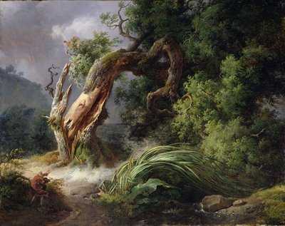 Fine Art Print of The Oak and the Reed, 1816 by Achille Etna Michallon