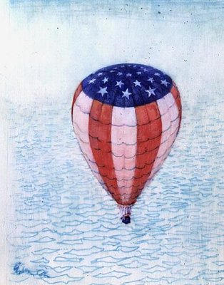 American Hot Air Balloon by George Adamson - print