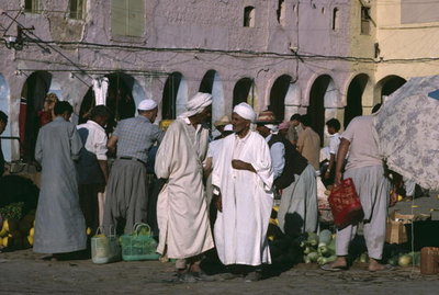 Fine Art Print of Vendors on the market place by Anonymous