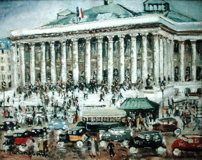La Bourse (oil on canvas) by Lucien Genin - print