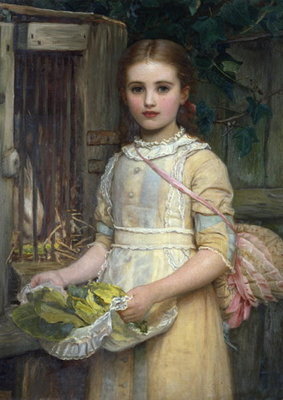 Fine Art Print of Feeding the Rabbit by Kate Perugini