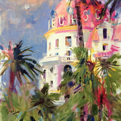 Riviera Balcony, 2002 (oil on canvas) by Peter Graham - print