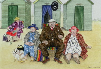 Three on a Beach by Gillian Lawson - print