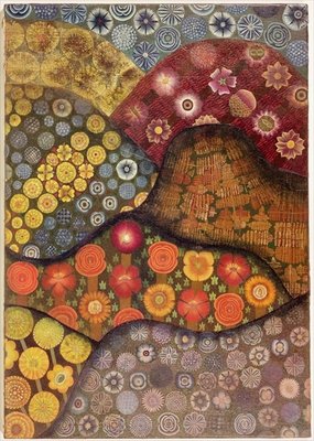 Floral Pattern, 1970 (oil on canvas) by Sophie Grandval - print